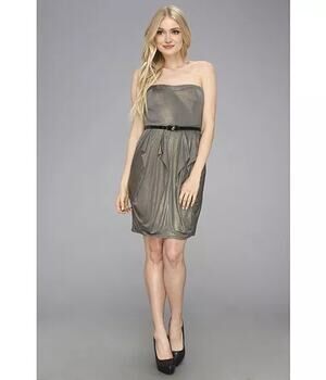 Jessica Simpson Metallic Strapless Cocktail Dress Women’s 6 NEW